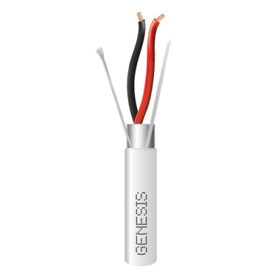 Bobina de Cable / 305 m (1000 pies) / 4 Conductores 22 AWG / Blindado / Plenum / Blanco / Audio, Seguridad y Control