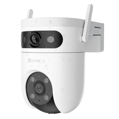Cámara IP PT Exterior / Doble Lente 3K / Wi-Fi 6 + 4G LTE / Visión Nocturna Color 40 m (131.2 ft) / IR 30 m (98.4 ft) / IA Auto-Tracking / Audio Bidireccional