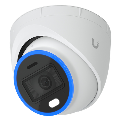 Cámara IP Turret / 4K 8 Megapixel / Ángulo Ultra-Ancho 109.9° / IR 40 m (131.2 ft) / AI Reconocimiento Facial y de Matrículas / LED Visión Nocturna a Color / Audio Bidireccional / IP66 IK08 / PoE+