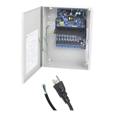 Fuente de Poder con Respaldo / 12 VCC / 10 A / 240 W / 115 VCA / 8 Salidas Independientes / 8 Entradas de Control