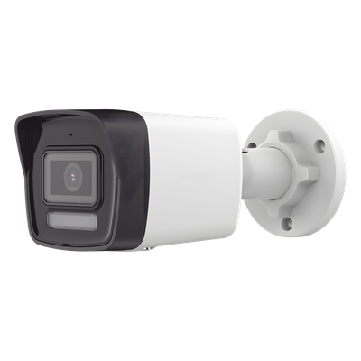 Cámara Bala IP / 4 Megapixel / Lente 2.8 mm / Dual Light 30 m (98.4 ft) / Micrófono Integrado / AcuSense Lite / IP67 / PoE