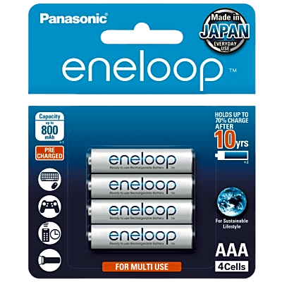 Batería Recargable AAA / Ni-MH 800 mAh / 1.2V / 2100 Ciclos / Baja Autodescarga 10 Años