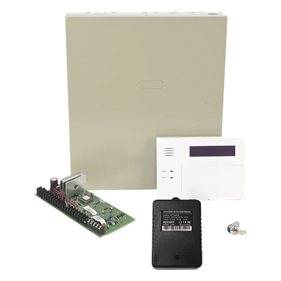 Panel de Control de Alarma / 48 Zonas Cableadas / 40 Zonas Inalámbricas / 3 Particiones / Teclado Alfanumérico con Receptor Integrado