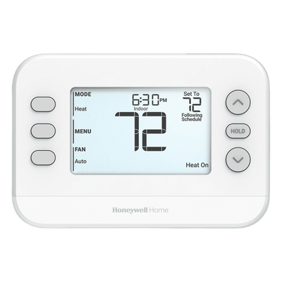 Termostato Programable / 1H/1C / Pantalla 4.84 Pulgadas Cuadradas / Alimentación 24 VCA o 2 Baterías AA / Placa de Montaje UWP