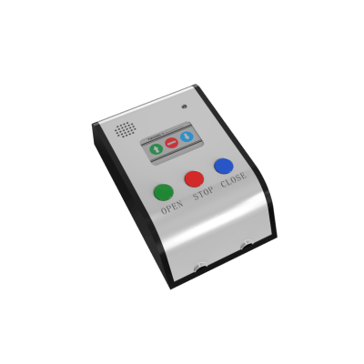Controlador de Barrera TMG080-3 / Tres Botones Cableados / Funciones Abrir-Detener-Cerrar / Material ABS / Color Gris / Dimensiones 138 × 82.5 × 45.5 mm
