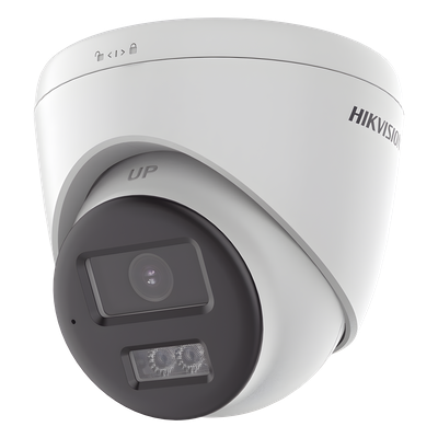 Cámara Turret TURBOHD / 8 Megapixel 4K / Dual Light 40 m (131.2 ft) / Audio Bidireccional / Sirena y Estrobo / IP67