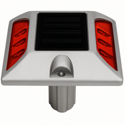 Señalizador Vial Solar / 6 LED Intermitentes / Alcance Visual 800 m (2624.7 ft) / Autonomía 108 h / IP68 / Carga 20000 kg / -25°C a +75°C