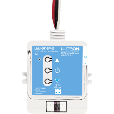 Módulo de Atenuación RF / Control 0-10 V / Conmutación 5 A / Radiofrecuencia 431-437 MHz / Alcance 9 m (29.5 ft) / UL Plenum
