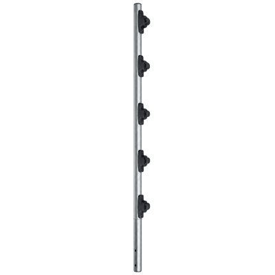 Poste de Paso para Cercas Eléctricas / Tubo de Acero Galvanizado / 5 Aisladores / Longitud 1.2 m (3.9 ft) / Diámetro 25 mm (1 in) / Peso 0.92 kg