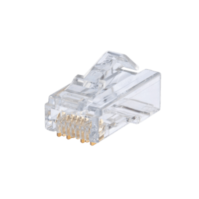 Plug RJ45 Cat6A, Para Cable UTP Vari-Matrix Tipo Plenum, 23 AWG, Chapado en Oro de 50 Micras, Paquete de 100 Piezas