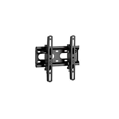 Soporte de Pared con Inclinación para monitores hasta 43"|Compatible VESA 75x75 a 200x200 | Capacidad de Carga 45 kg | Separación de la pared 53 mm | Fabricado en acero | Color Negro
