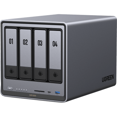 NAS 4 Bahías / Procesador RK3588C / 8 GB RAM / 2.5GbE / HDMI 4K / USB 3.2 Type-C / RAID 0/1/5/6/10