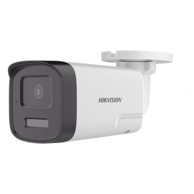 Cámara Bala TURBOHD / 4K UHD 8 Megapixel / Lente 2.8 mm / 113° HFOV / Dual Light 40 m (131.2 ft) / Audio Bidireccional 5-8 m / IP67 / Metal