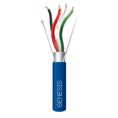 Bobina de Cable / 4 x 18 AWG / Blindado con Drenaje / Clasificación Plenum CMP-CL3P-FPLP / 305 m (1000 ft) / Color Azul