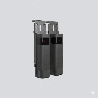 Sensor de Haz Infrarrojo Inalámbrico / Triple Frecuencia 409-458 MHz / Alcance 20 m (65.6 ft) / IP54 / Ajuste Angular ±90° / Batería Litio 2300 mAh