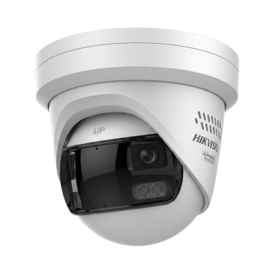 [PROTECCIÓN ACTIVA] Turret IP Panorámica 8 Megapixel / 180° / Imagen a Color 24/7 / PoE / WDR 130° / IP67 / ACUSENSE / Protección Activa (Luz Estroboscópica y Alarma Audible) / MicroSD
