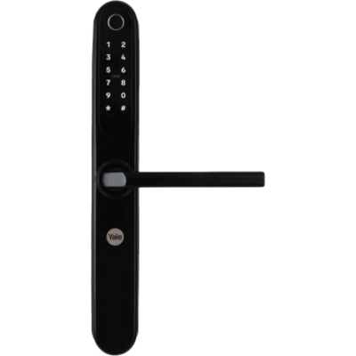Cerradura Eléctrica Digital / Mecanismo 2885 Negro / 100 Códigos y Huellas / 3 Tarjetas Proximidad / Compatible Alexa y Google / Perfiles Aluminio 1"