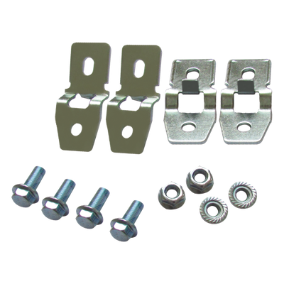 Kit de Fijación Metálica / 4 Pestañas / Acero y Zinc 4 mm / Para Gabinetes PST / Montaje Pared