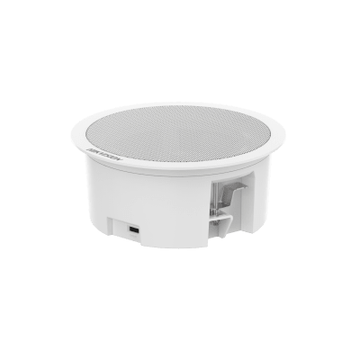 Bocina IP de Plafón / 3 Watts / PoE+ / Bluetooth / Entrada de Alarma / Memoria 4 GB / TTS