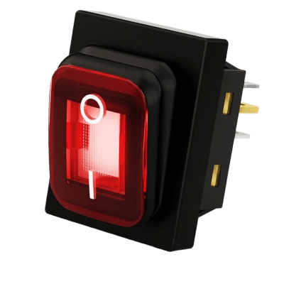 Interruptor Industrial con LED / IP65 / Contactos NO-COM-NC / Operación -40°C a 125°C / 12/24 VCC / 30A