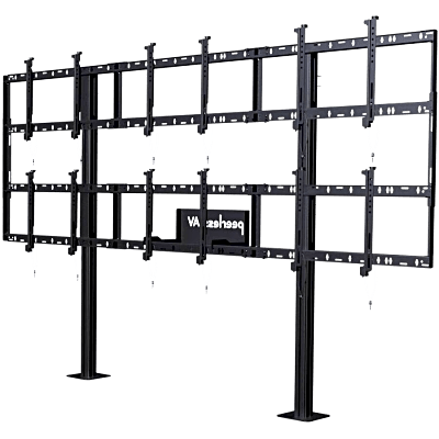 Soporte Modular para Video Wall Pedestal / Configuración 3x2 / Pantallas 46" a 55" / Profundidad 5" (127 mm) / Ajuste Sin Herramientas / 8 Puntos de Alineación / Aluminio / VESA 200x200 a 600x400