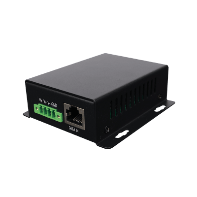 Inyector PoE Industrial / Entrada 9-32 Vcc / Salida PoE Pasivo 24V / 2 Puertos RJ45 Gigabit / Rango Térmico -20 a 70 °C / Diseño Compacto