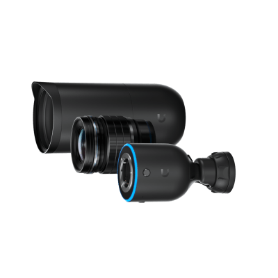 Cámara IP AI DSLR / 4K 8MP a 30 fps / Sensor CMOS 4/3" 10MP / Lente Fijo Gran Angular 17 mm / PoE+ / IPX5 / Audio Bidireccional