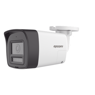Cámara Bala TURBOHD / 4K 8 Megapixel / Lente 2.8 mm / Dual Light 30 m (98.4 ft) IR + 20 m (65.6 ft) Luz Blanca / Audio Bidireccional Full Duplex / IP67 / Metal