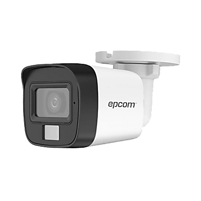 [Dual Light + ColorVu] Bala TURBOHD 2 Megapixel (1080p) / Lente 2.8 mm / 30 mts IR EXIR + 20 mts Luz Blanca / Audiobidireccional / Exterior IP67 / Metal / dWDR