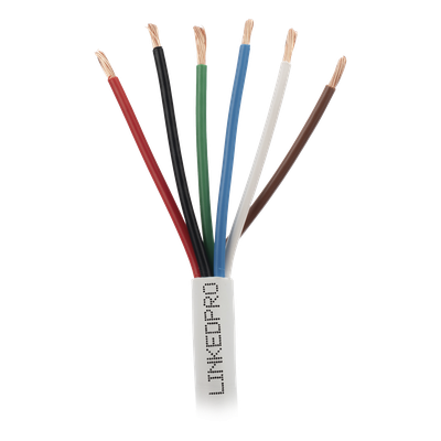 Cable para Alarma / 6 Conductores / 18 AWG / CMR Riser / 305 m (1000 ft) / Blanco