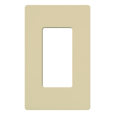 Placa de pared 1 espacio, para atenuador (dimmer), switch ó control remoto inalámbrico LUTRON.