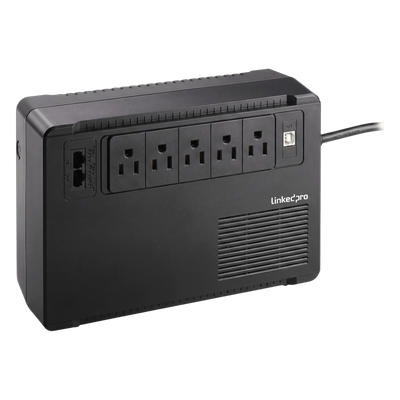 UPS de Escritorio / 750 VA / 375 W / Topología Standby / 8 Tomas NEMA 5-15R / Supresión 890 J / USB 2.4 A