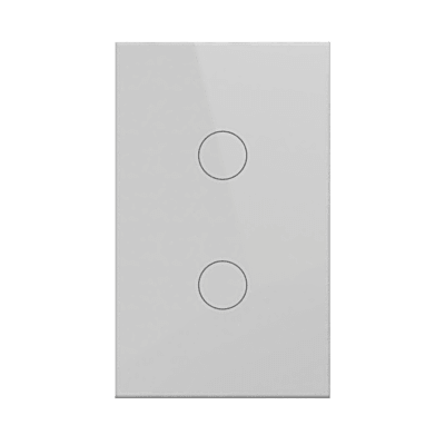 Interruptor Inteligente / 2 Circuitos / ZigBee / Alimentación 100-250V / Neutro Opcional / 800W por Canal / Vidrio Templado