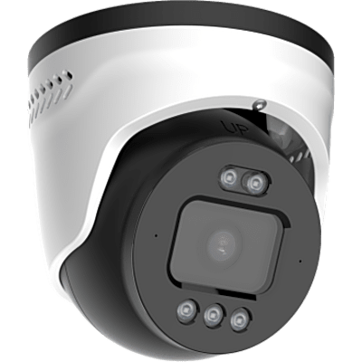Cámara Turret AI TrueColor 4MP / 1/1.8" Sensor / Lente 4mm F1.0 / Smart Hybrid Light IR 40m y Luz Blanca 30m / IP67 IK10 / PoE / NDAA / VCA 2.0 / Detección hasta 75m