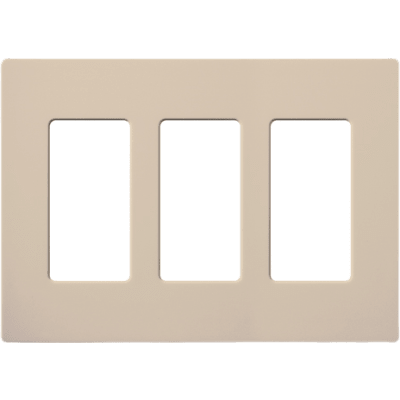 Placa de Pared de 3 Espacios / Acabado Satinado / Diseño Sin Tornillos Visibles / Perfil Delgado 7.6 mm / Apertura Designer