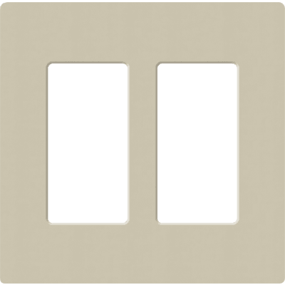 Placa de Pared / 2 Espacios / Diseño sin Tornillos Visibles / Acabado Satinado / Espesor 7.6 mm / Estilo Designer