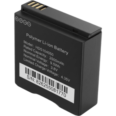 Batería Adicional para Bodycam XMRX5-V2 | Polímero de Litio | 2500 mAh | 3.8 V | 9.5 Wh | PCM Integrado | NTC | 400 Ciclos | Estándar GB 31241-2022