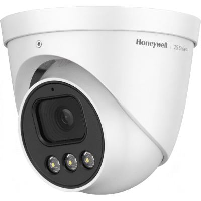 Cámara Turret IP / 4 MP / Lente 2.8 mm / Dual-Light 30 m (98.4 ft) / WDR 90 dB / PoE / IP66 IK10 / NDAA