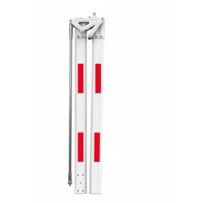 Brazo Articulado para Barrera / 5 m (16.4 ft) / Aluminio / Ángulo 180° / Bandas Reflectivas Rojas