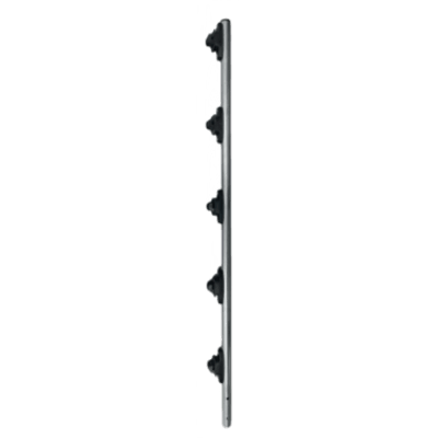 Poste de Paso para Cercas Eléctricas / Tubo Redondo 25 mm (1 in) / Longitud 1 m (39.4 in) / 5 Aisladores Integrados / Acero Galvanizado en Caliente