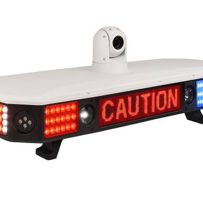 Sistema de Luces de Emergencia para Vehículos Policiales / 8 Cámaras HD AI / PTZ 30x / 6 TOPS / 4G/5G / Sirena 100W / Pantalla LED / RGB 20,000 h