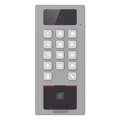 Terminal de Control de Acceso / Videoportero Multiapartamento / 2 Megapixel / IP65 & IK09 / 10,000 Huellas / 100,000 Tarjetas / PoE / 2 Relays / Wi-Fi