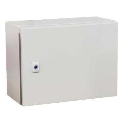 Gabinete de Acero para Intemperie / IP66 / IK10 / 500 x 300 x 300 mm / Carga 45 kg / Placa Trasera / Llave