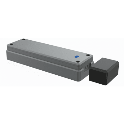Sensor de Puerta Peatonal Inalámbrico / Tecnología Trio-Frequency Anti Interferencias / Alcance Magnético 25 mm / Batería 3.6V 2600mAh / Vida Útil 2 Años / Compatible con Puertas Seccionales y Batientes