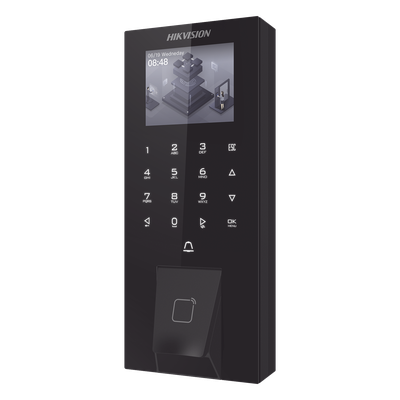 Terminal de Control de Acceso Biométrico / Huella + Tarjeta M1 + PIN + Bluetooth / 5,000 Huellas / 150,000 Eventos / Pantalla LCD Táctil 2.4 / IP65 / PoE / Wi-Fi / Bluetooth