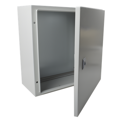 Gabinete de Acero para Intemperie / IP66 / IK10 / 400 x 400 x 200 mm / Carga 30 kg / Placa Trasera