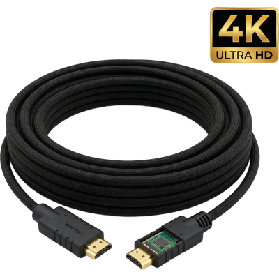 Cable HDMI Activo / 4K@60Hz 4:4:4 / 18 Gbps / 20 m (66 ft) / HDR / Triple Blindaje / K-Lock / UL CL3/FT4