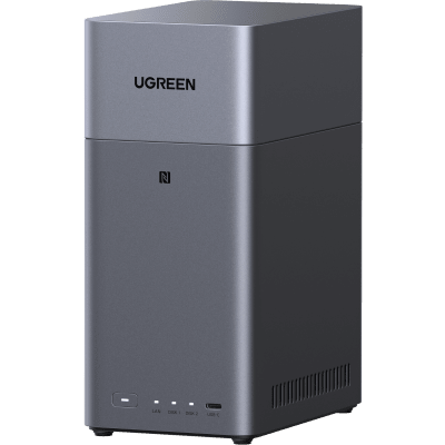 NAS de 2 Bahías / Procesador RK3576 / 4 GB DDR5 / HDMI 4K / USB-C 3.2 Gen 1 / Gigabit Ethernet / RAID 0/1-JBOD