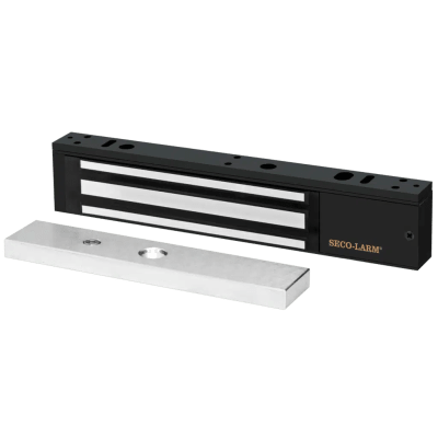 Chapa Magnética  600 Lbs / Led de Estatus / Color Negro /  Libre de Magnetismo Residual / Sensor de Adherencia / Diseño Elegante