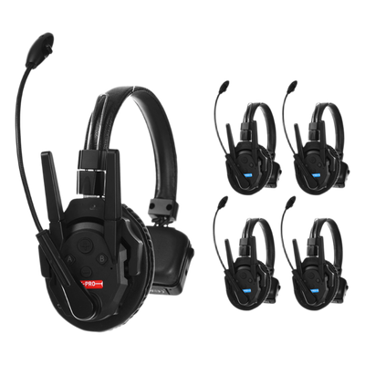 Kit Intercomunicadores Inalámbricos / Full-Duplex Simultáneo / Alcance 500 m (1640 ft) / Latencia 80 ms / AEC 2.0 / Batería 24 Hrs / USB-C / Hasta 13 Unidades